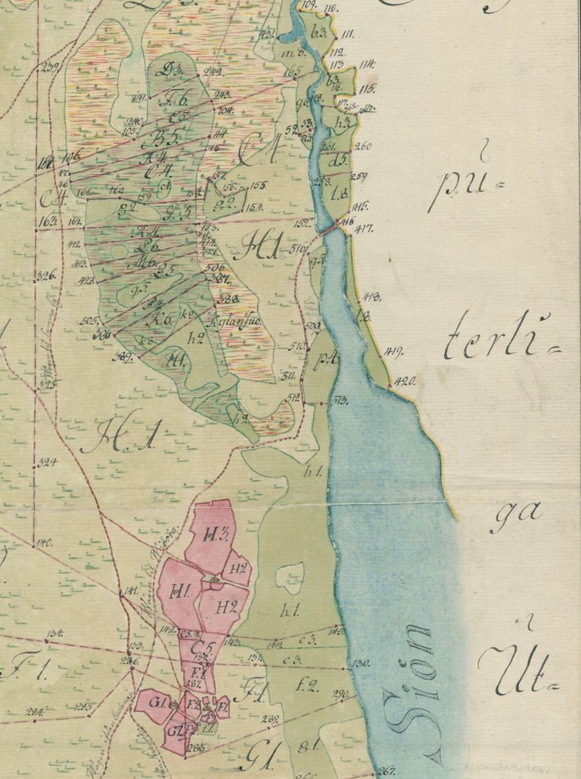 Мост   на карте 1774 года.JPG