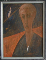 А. Визиряко. Портрет со свечой. Х.,м., 1990 г.