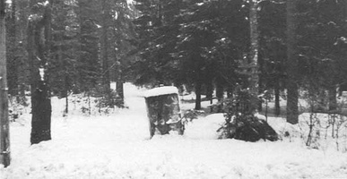2. Ворота кладбища зимой 1960