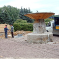 Восстановление фонтана в верхнем парке.