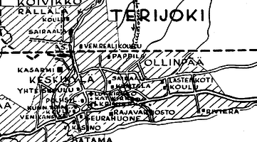 map Suomi-Rivjera-01: Фрагмент финской карты с отмеченным курортом "Ривьера"