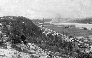 Вид на лесопилку Пеконлахти в Хийтола в начале 1900-х годов