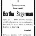 Берта Сегерман 11.11.1928 Хельс.