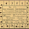 sr ticket Vyborg Honkaniemi 1916