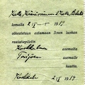sr bilet Kuokkala-Terijoki 1919-01